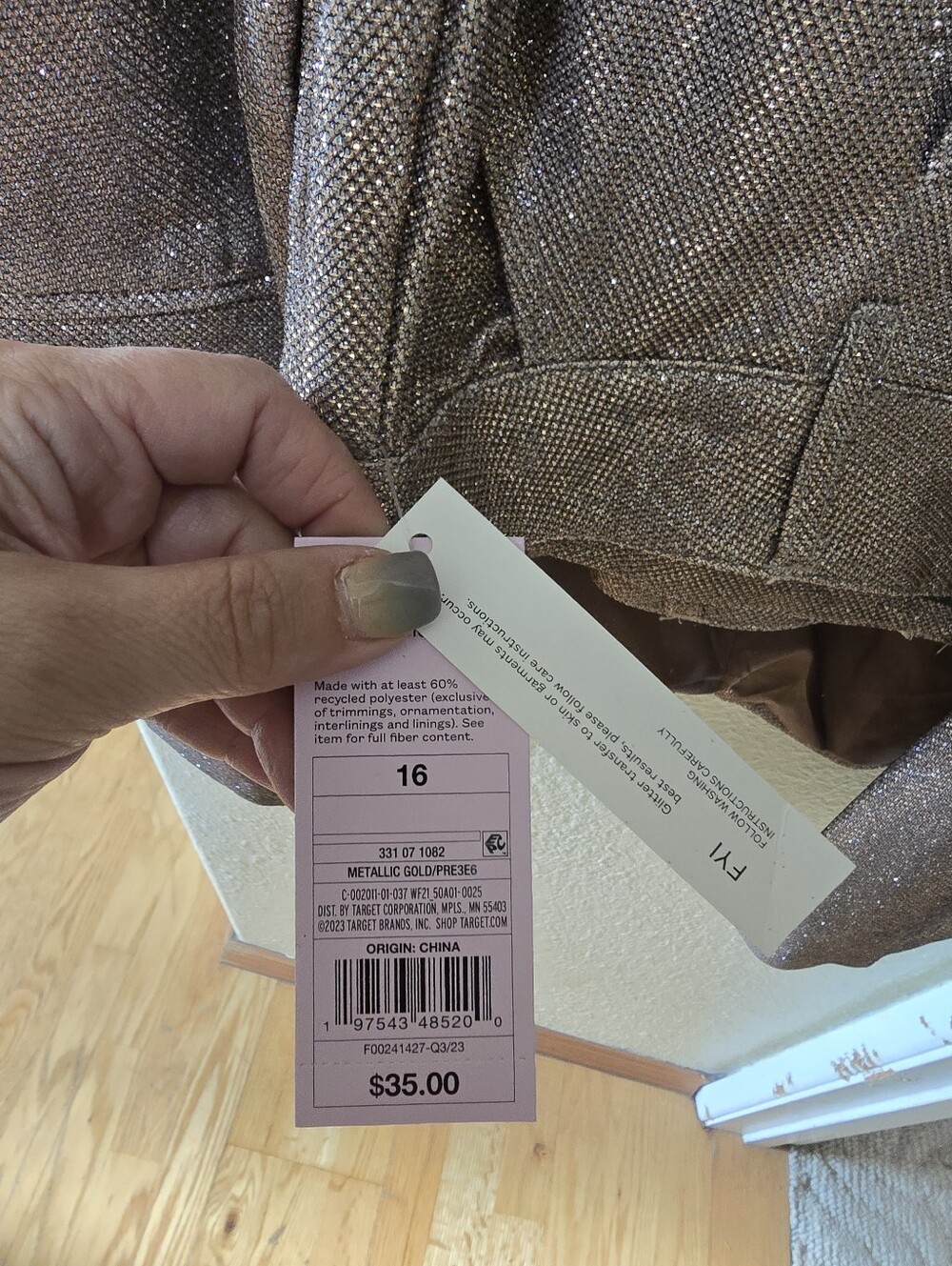 Wild Fable Sparkle Suit in Champagne Gold - Picture 6 of 6